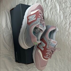 New Balance Pink and Gray Athletic Shoes